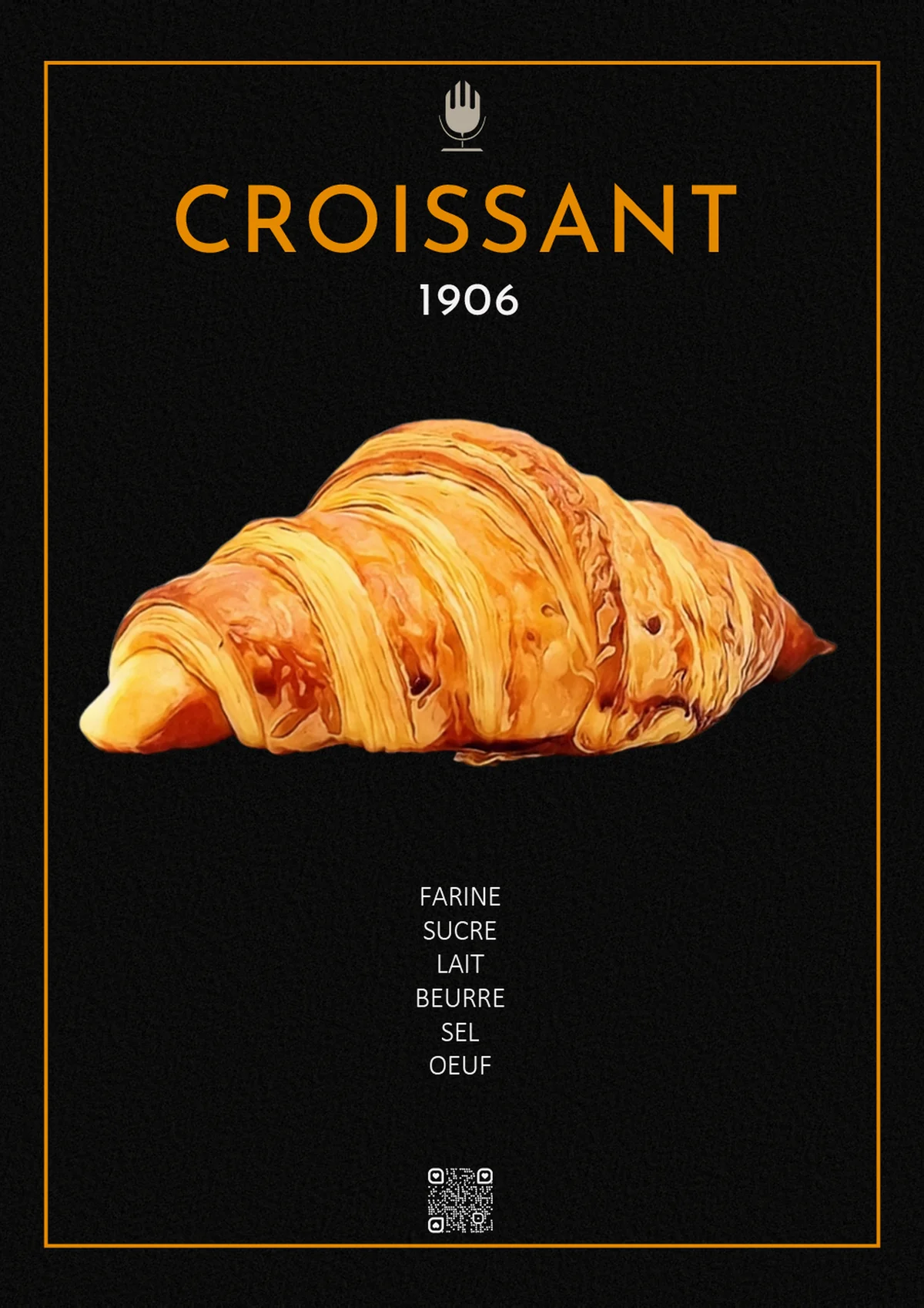 Croissant Art Print
